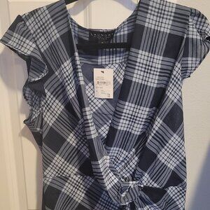 Blue Plaid Blouse